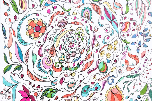 Colorful artwork made with pen and markers