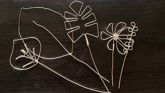 leaves made from wire