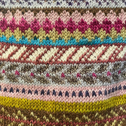 MerryMint Sweater Test Knit Progress