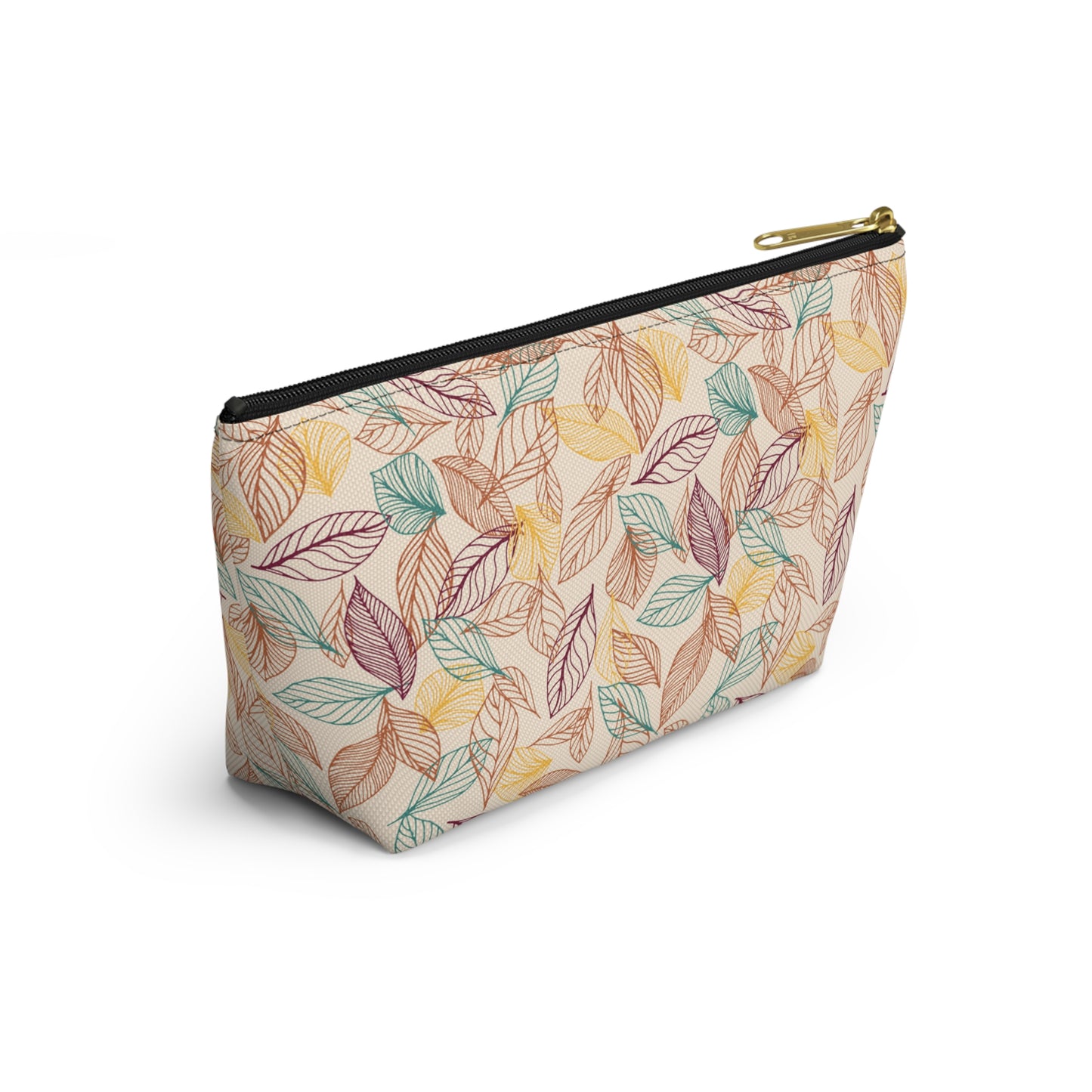 Accessory Pouch in Fall Leaf Lines Pattern