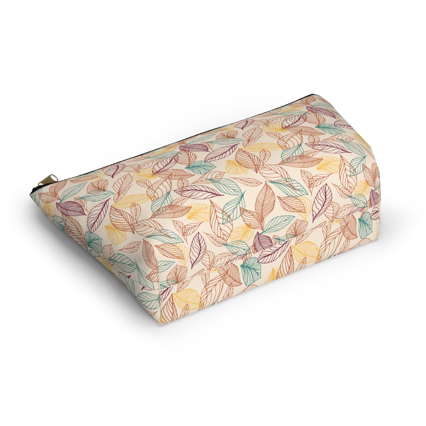Accessory Pouch in Fall Leaf Lines Pattern
