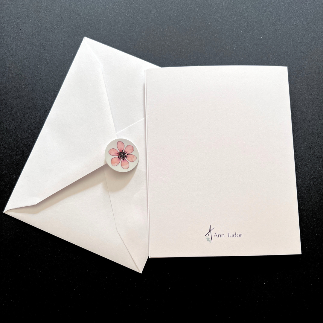 Notecard - Watercolor Pink Floral