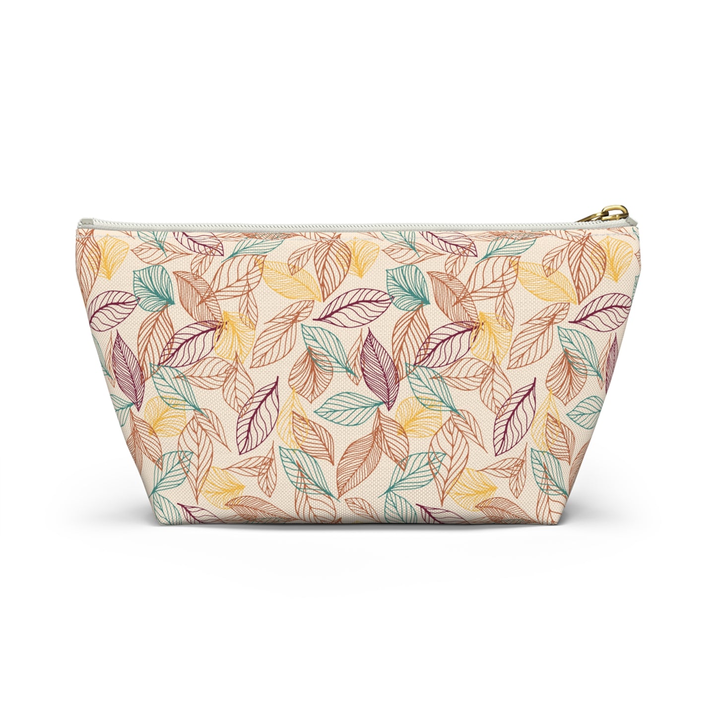 Accessory Pouch in Fall Leaf Lines Pattern