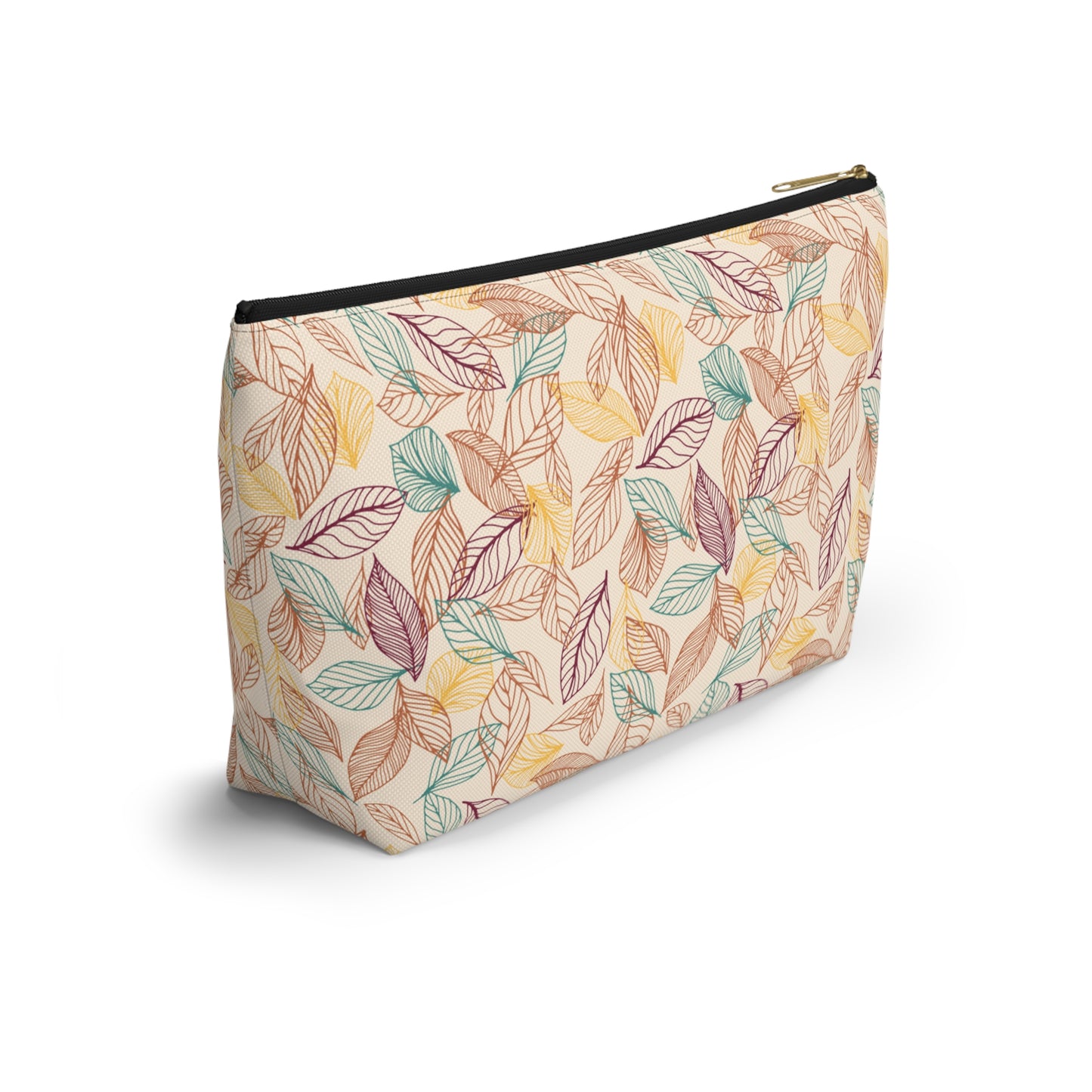 Accessory Pouch in Fall Leaf Lines Pattern