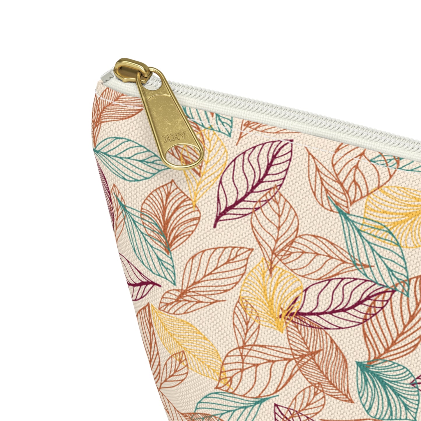 Accessory Pouch in Fall Leaf Lines Pattern