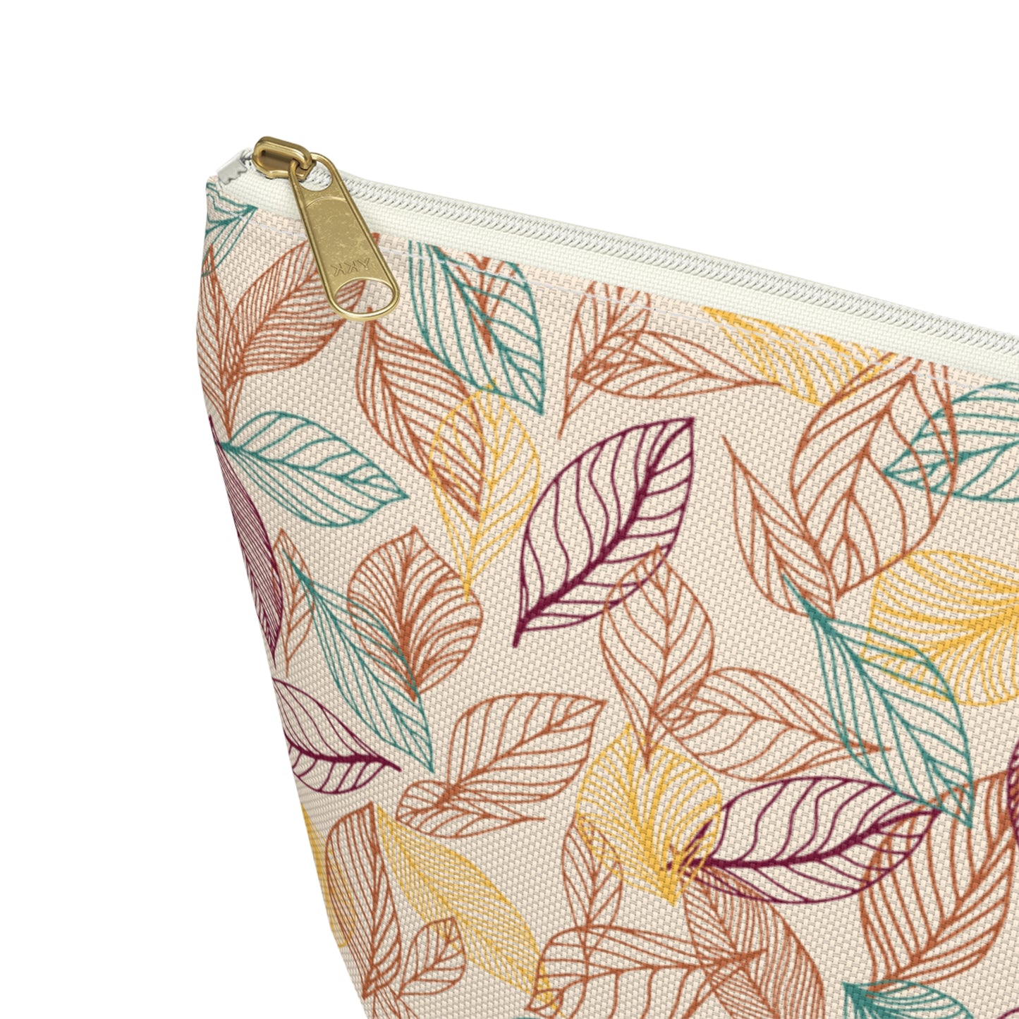 Accessory Pouch in Fall Leaf Lines Pattern