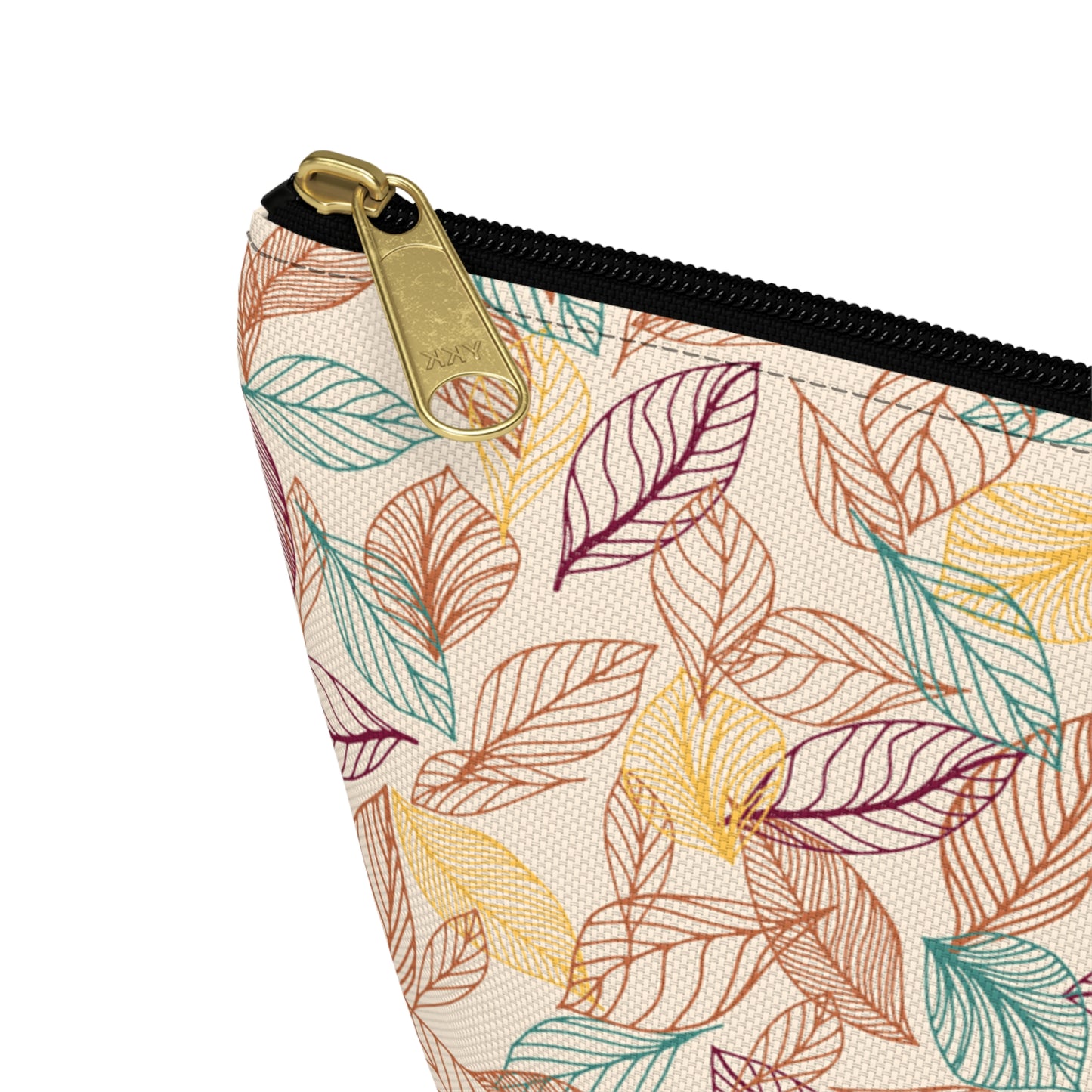 Accessory Pouch in Fall Leaf Lines Pattern