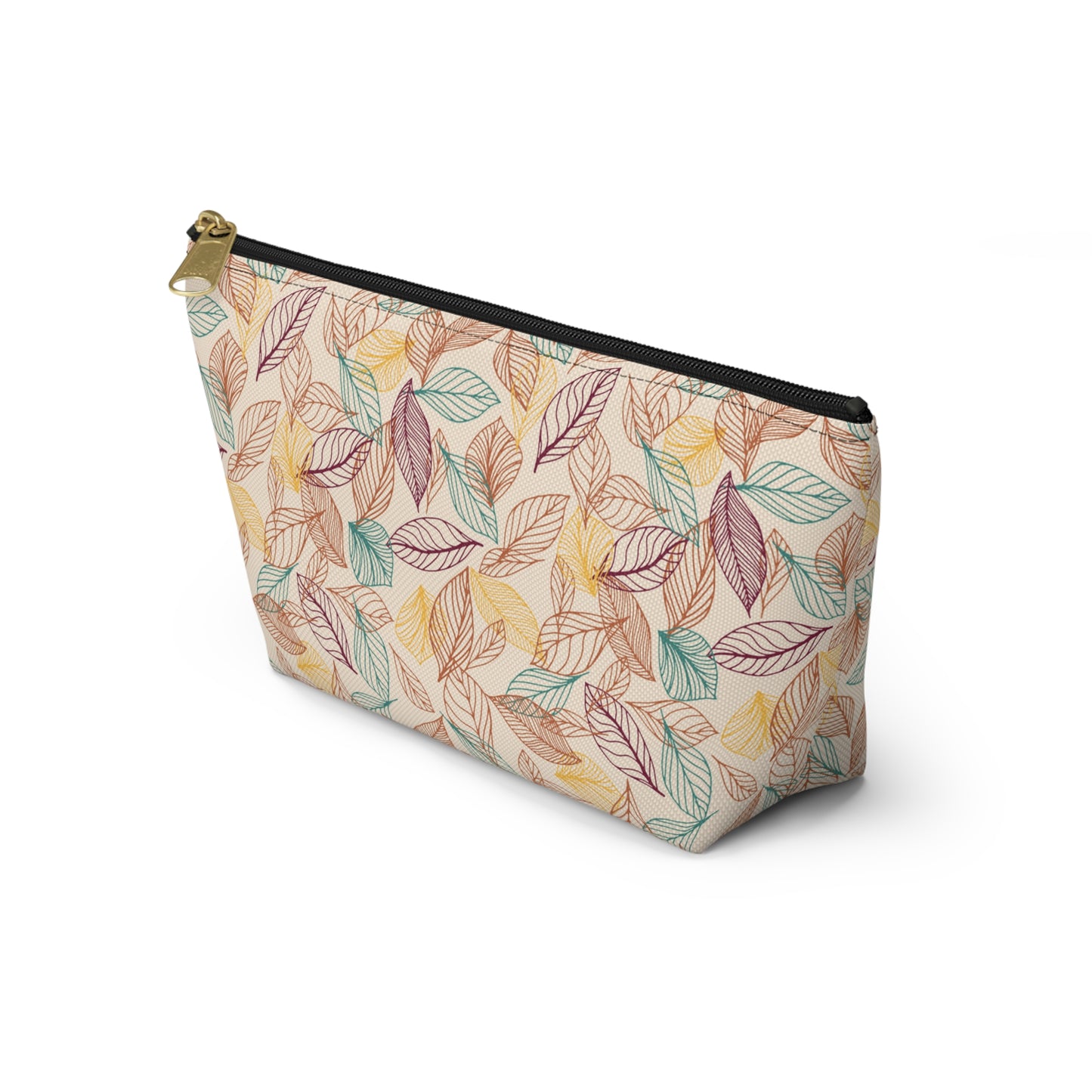 Accessory Pouch in Fall Leaf Lines Pattern