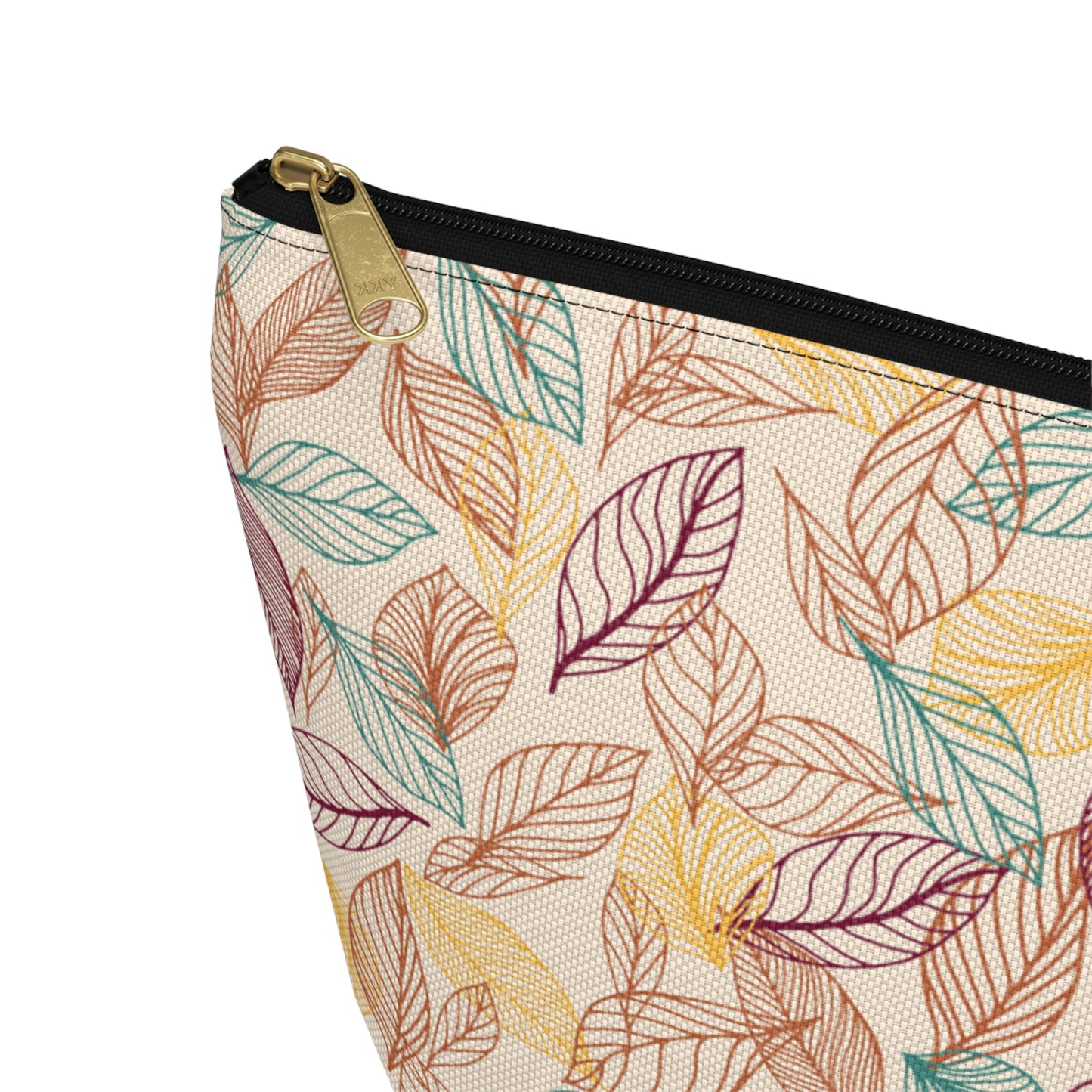 Accessory Pouch in Fall Leaf Lines Pattern