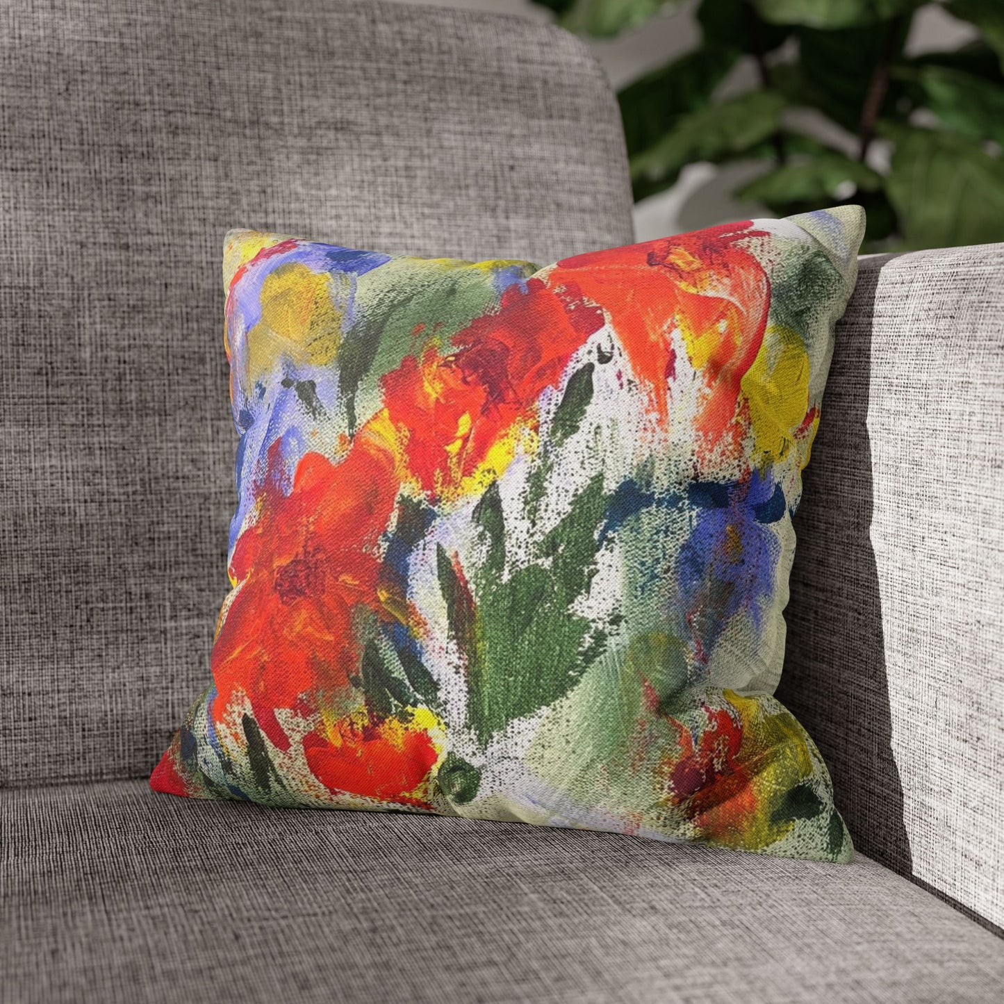 Square Pillowcase / Pillow Cover - Through the Garden