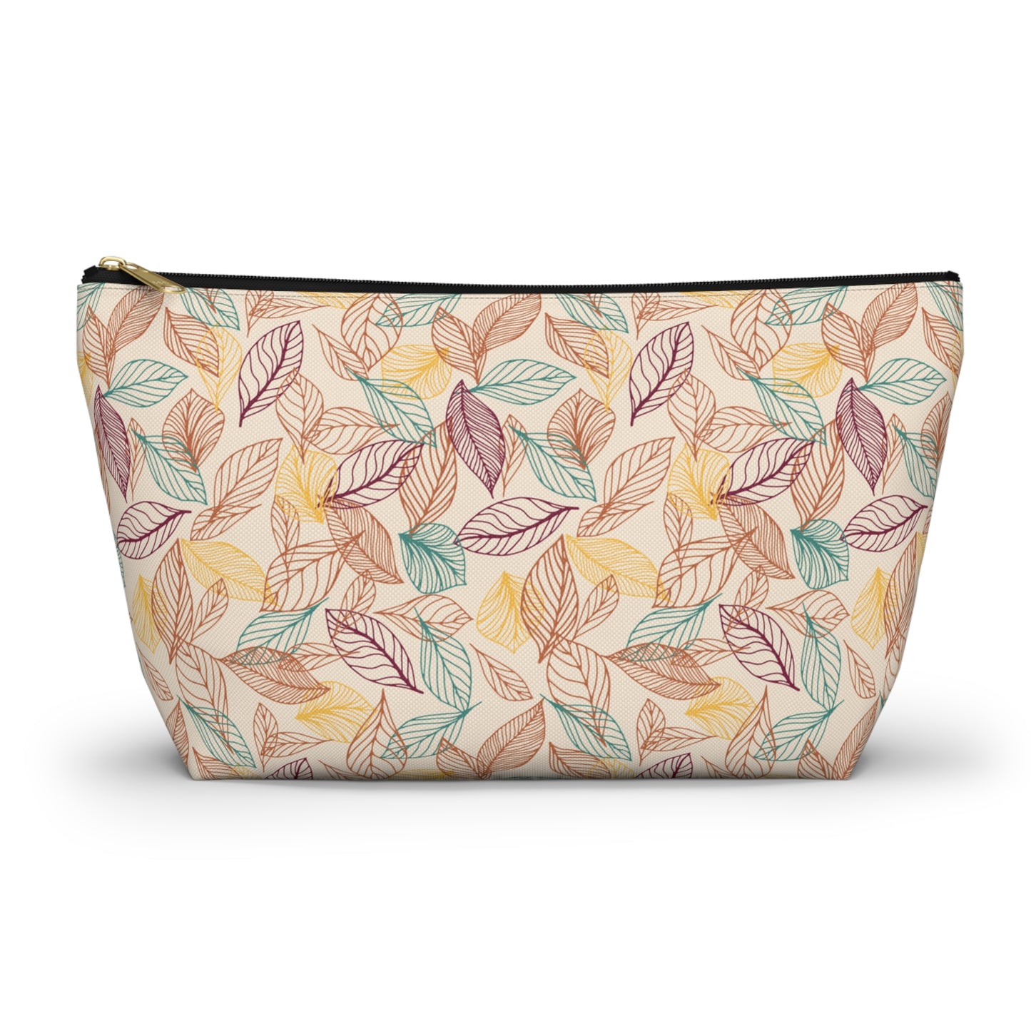 Accessory Pouch in Fall Leaf Lines Pattern