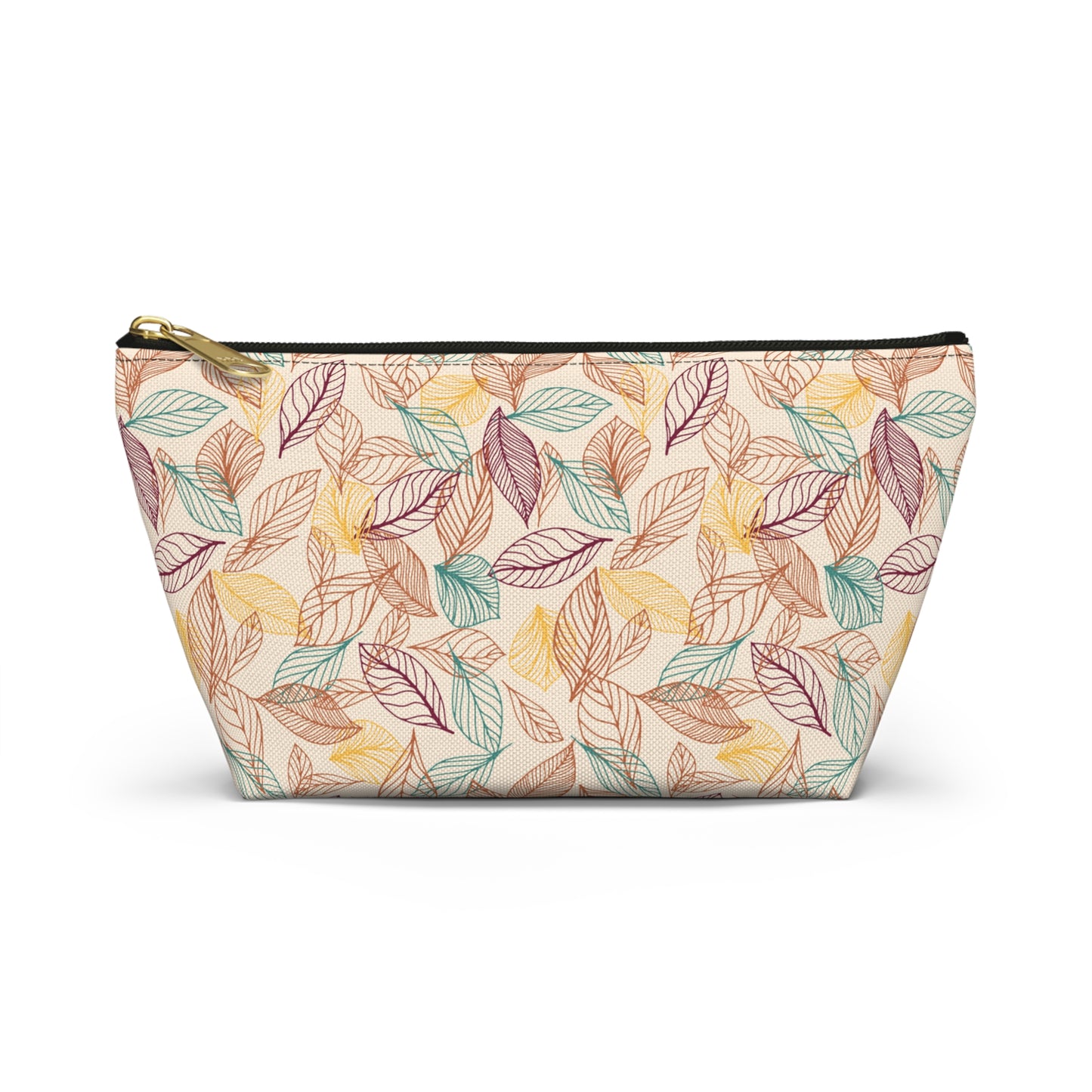 Accessory Pouch in Fall Leaf Lines Pattern