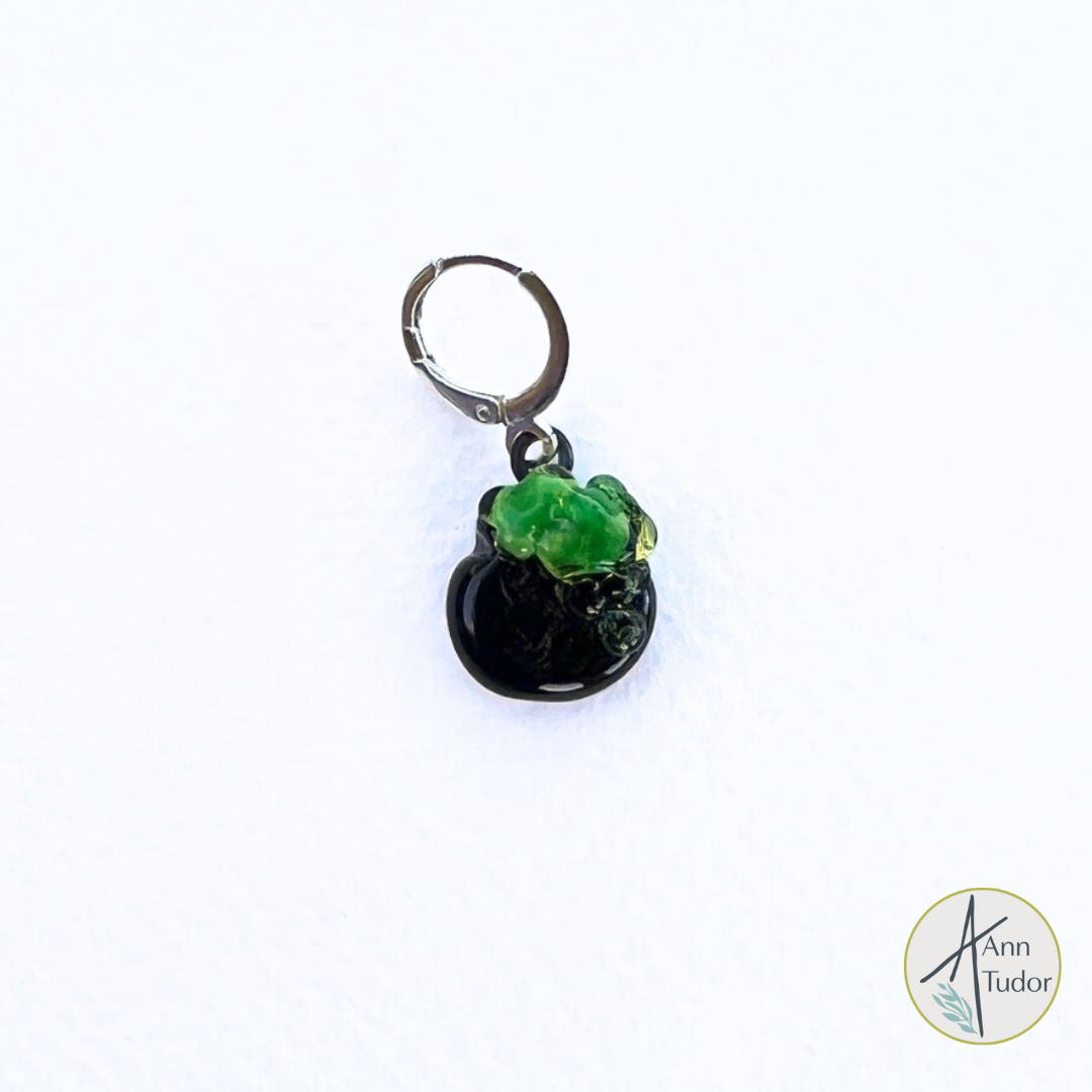Cauldron Stitch Marker / Progress Keeper / Earring