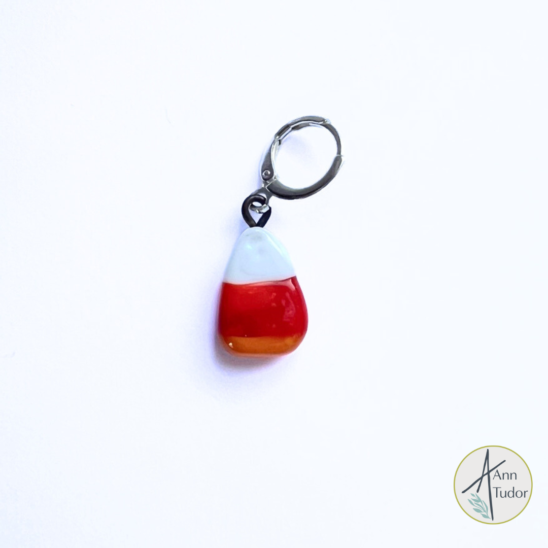 Candy Corn Stitch Marker / Progress Keeper / Earring
