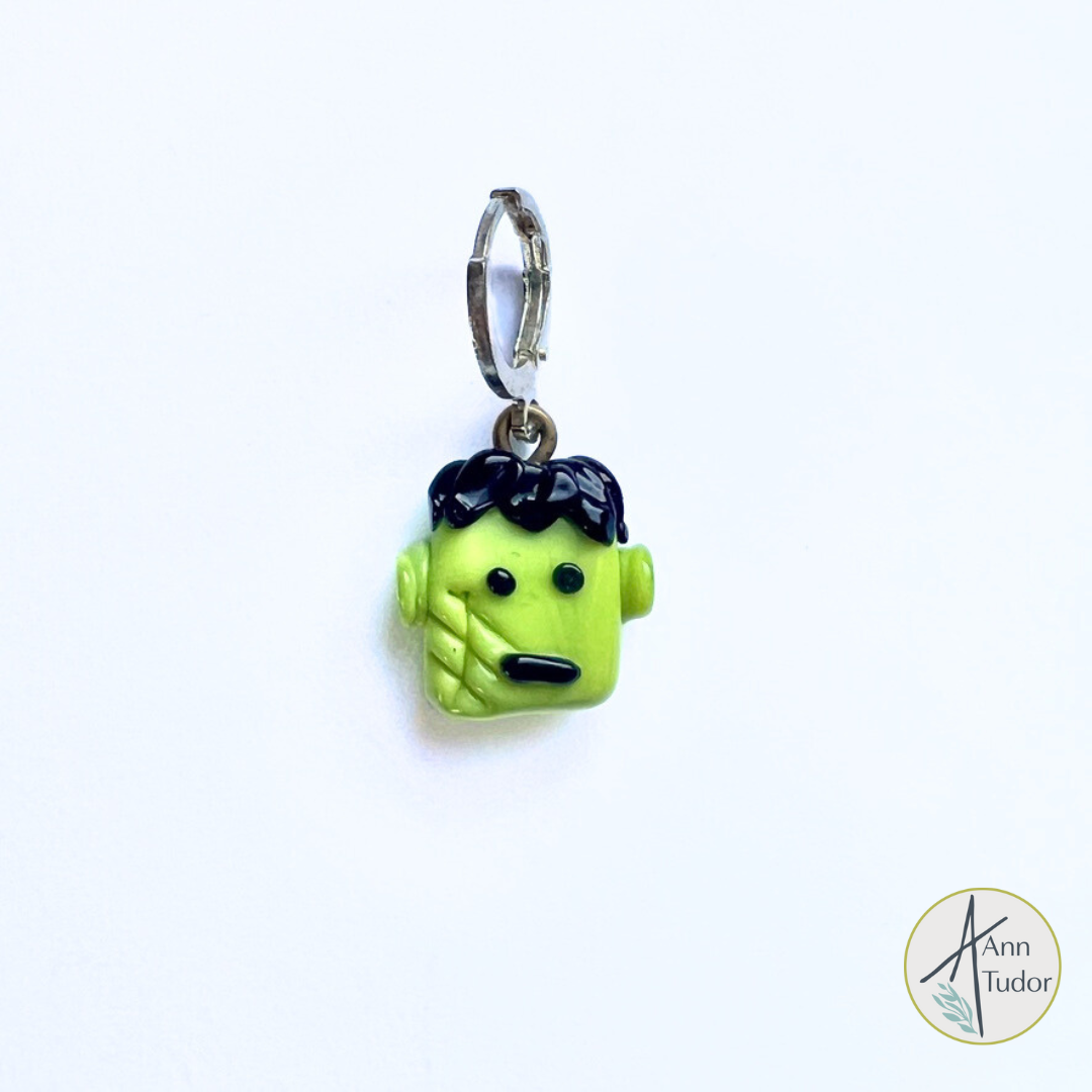 Frankenstein Stitch Marker / Progress Keeper / Earring