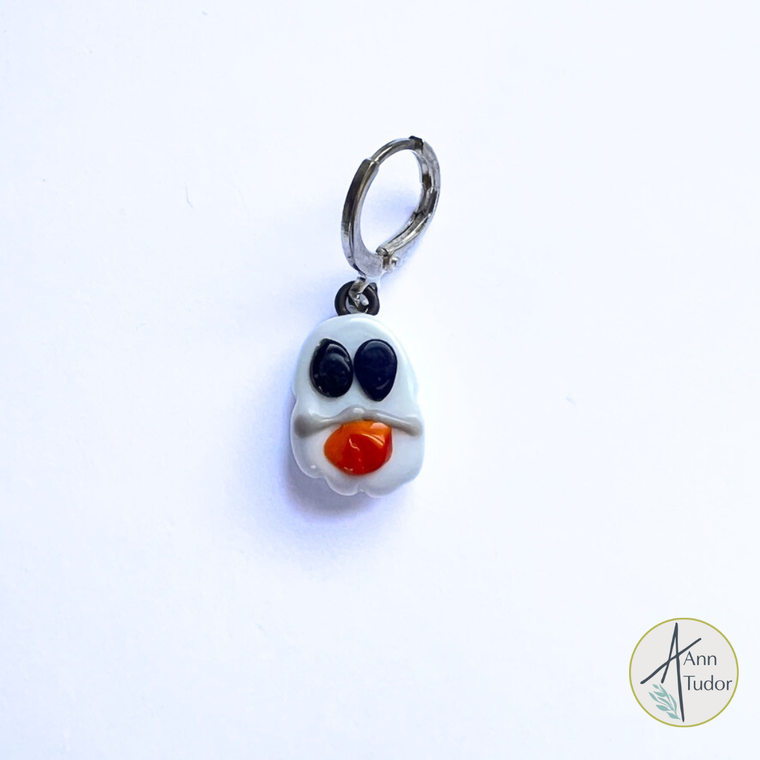 Knitting Ghost Stitch Marker / Progress Keeper / Earring