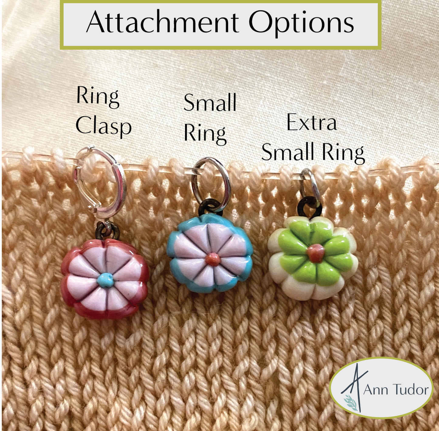Hippo Santa Stitch Marker / Progress Keeper / Earring