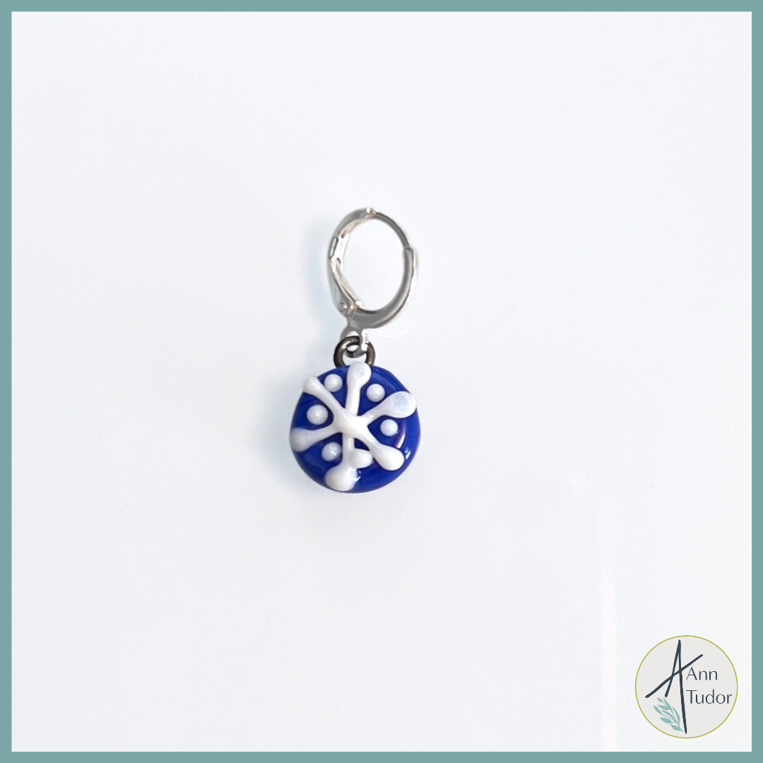 Snowflake Stitch Marker / Progress Keeper / Earring