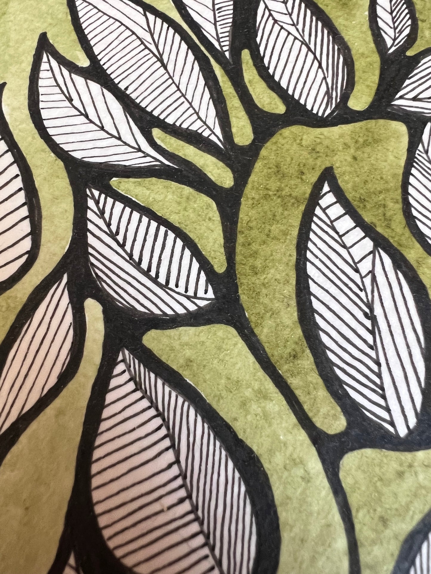 Close up of Tangle of Leaves artwork