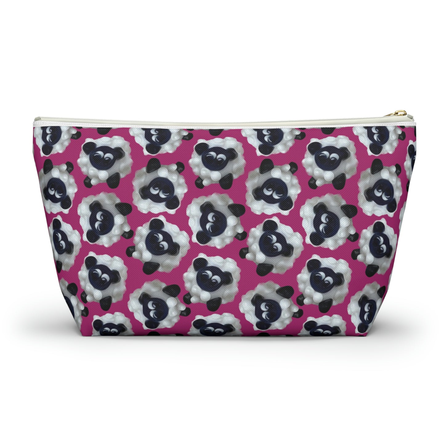 Accessory Pouch Sheep with Bright Pink Background