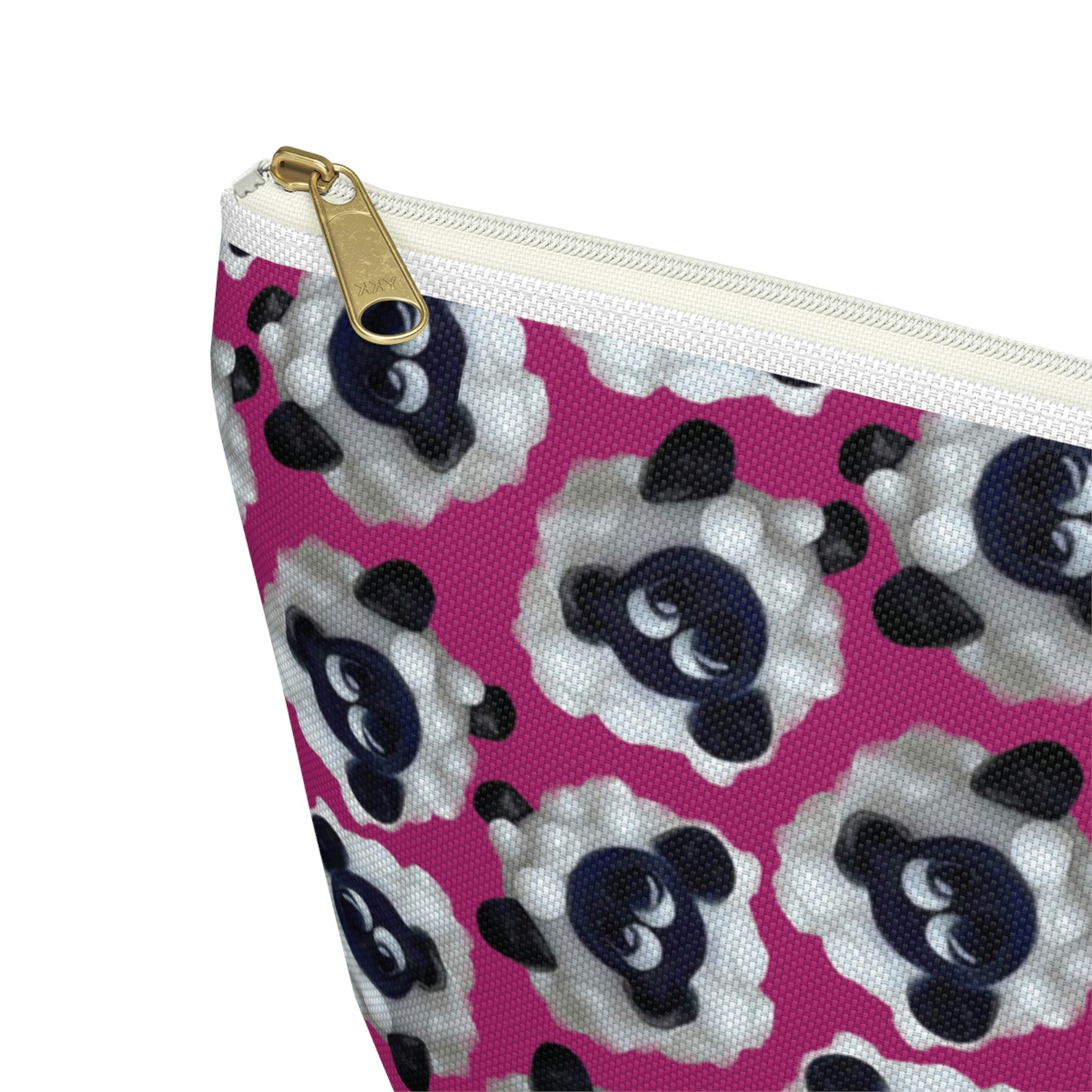 Accessory Pouch Sheep with Bright Pink Background