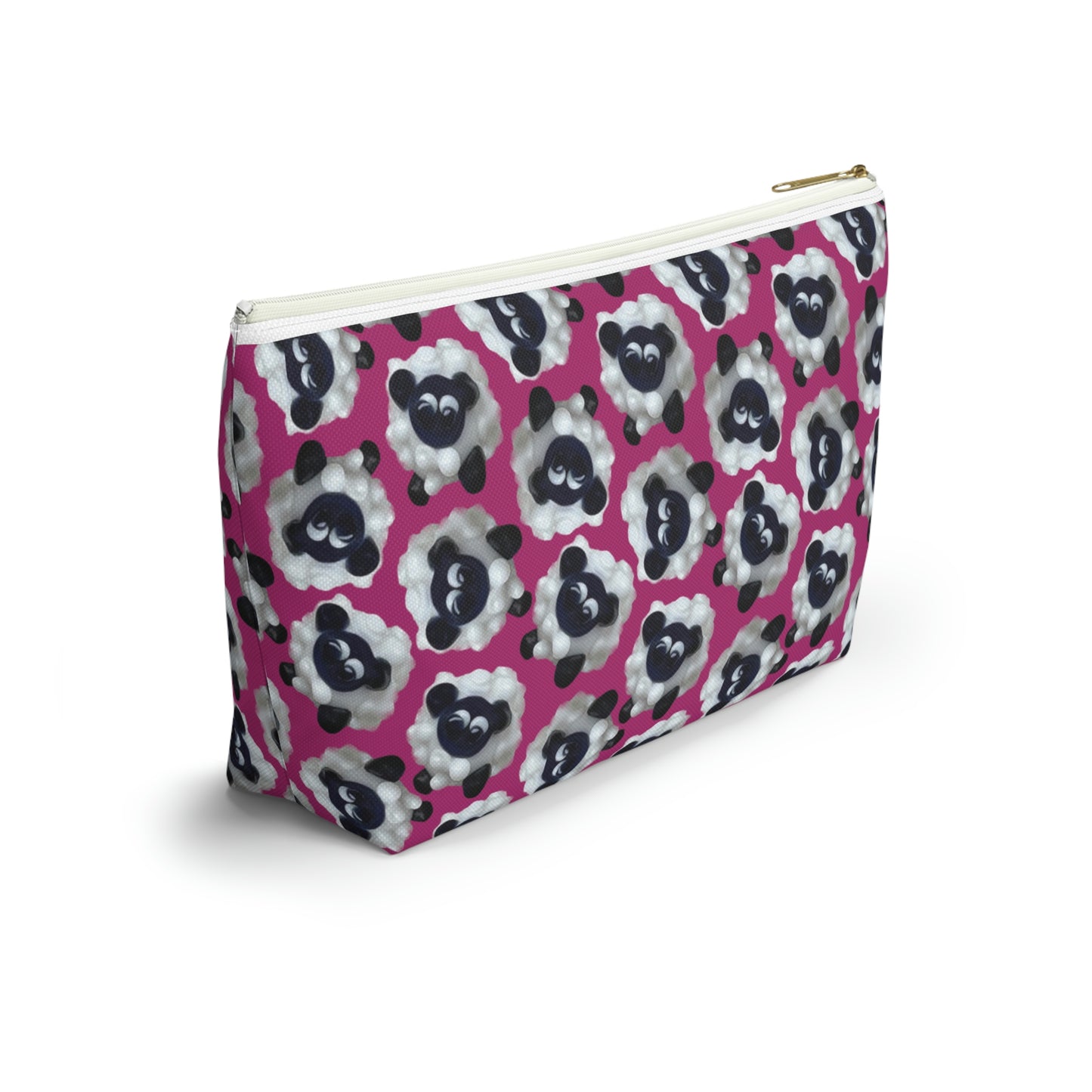Accessory Pouch Sheep with Bright Pink Background