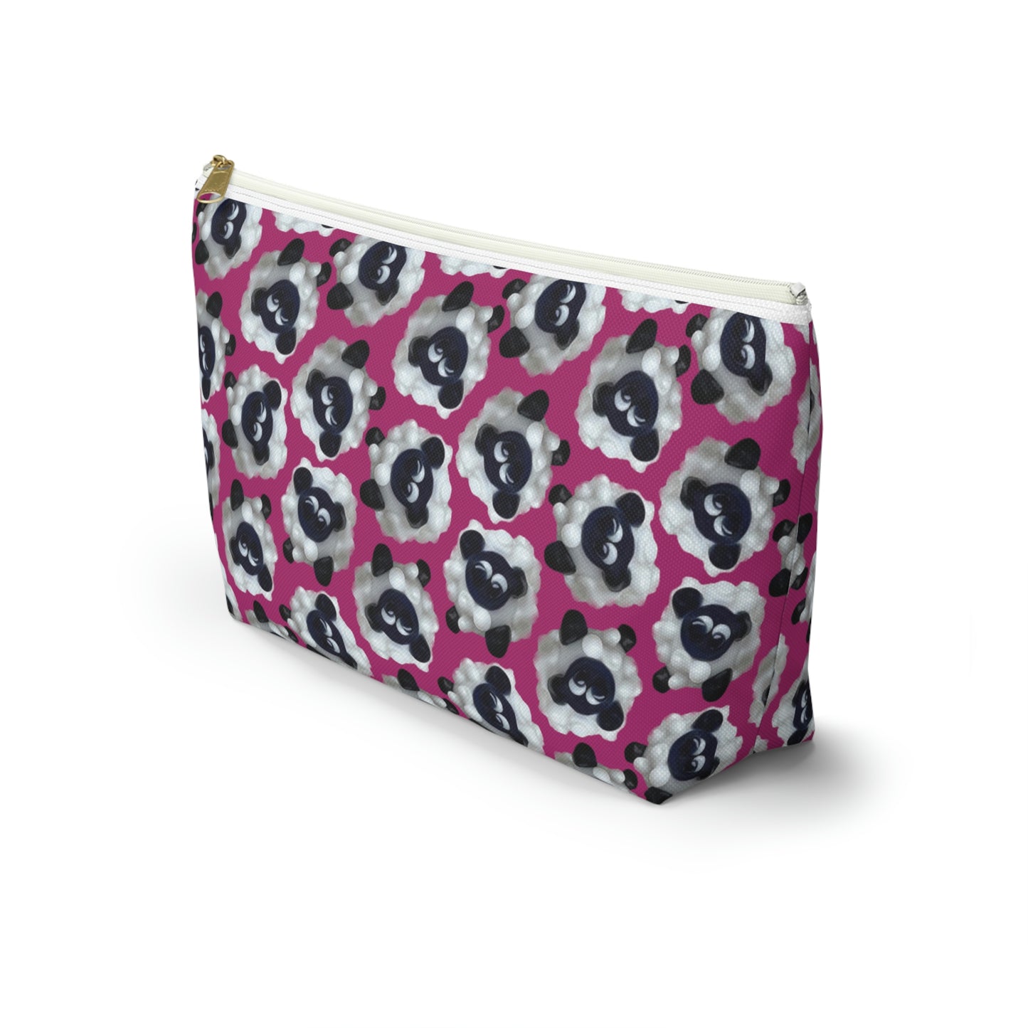 Accessory Pouch Sheep with Bright Pink Background