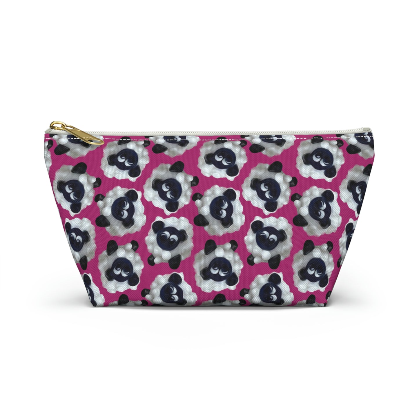 Accessory Pouch Sheep with Bright Pink Background