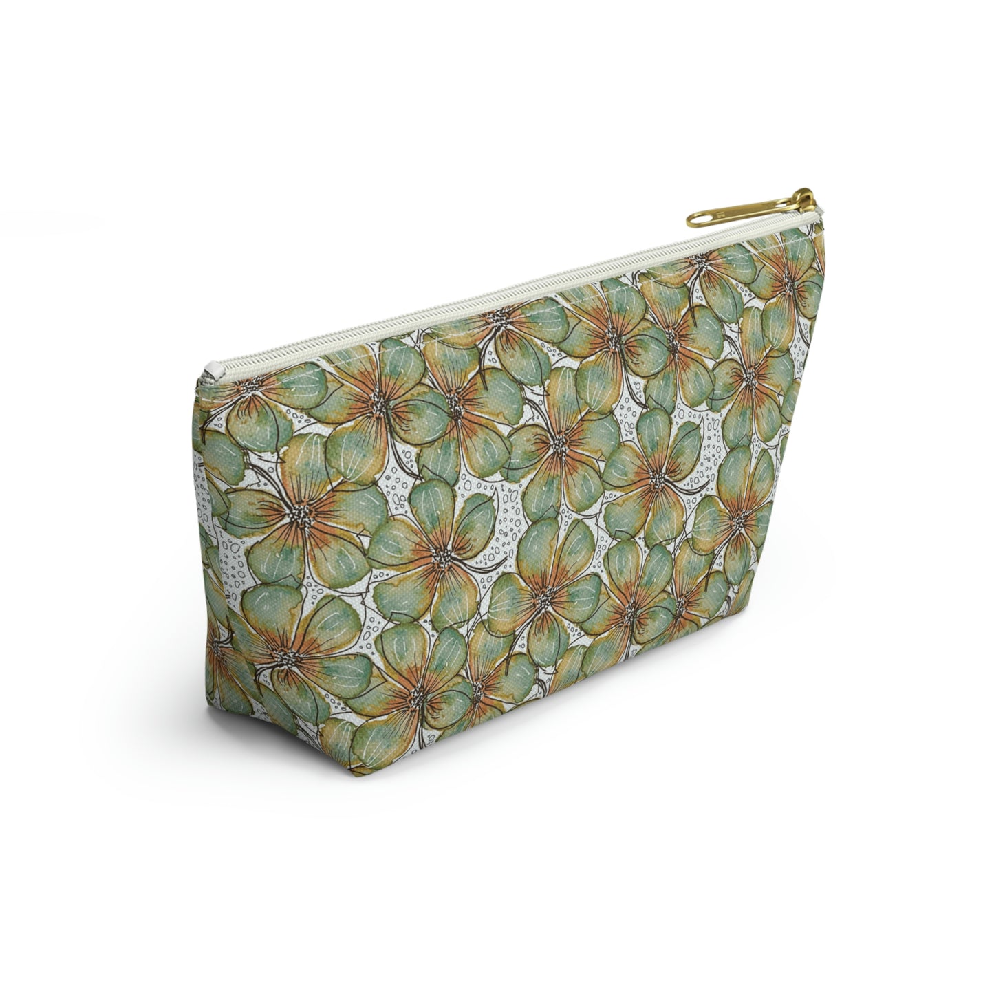 Accessory Pouch Watercolor Petals