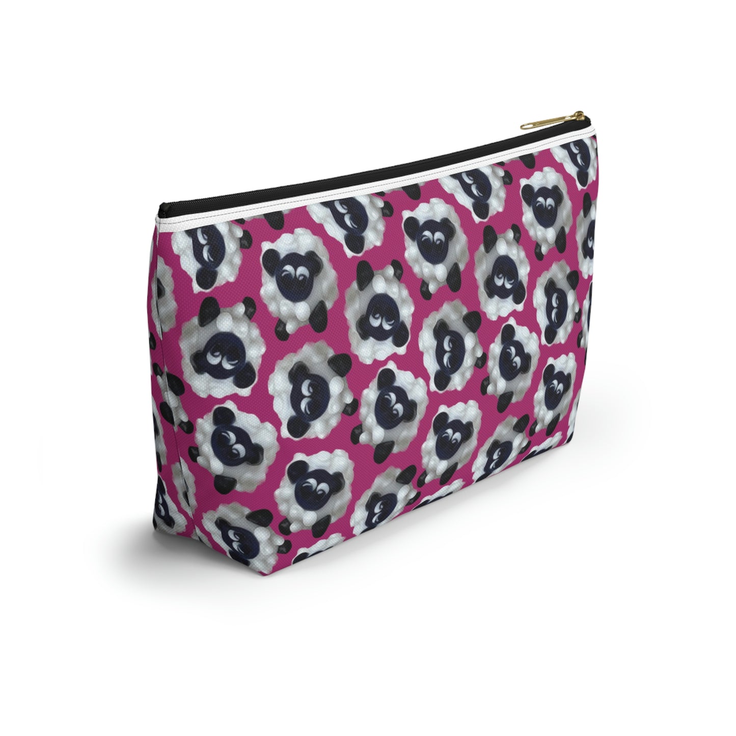 Accessory Pouch Sheep with Bright Pink Background
