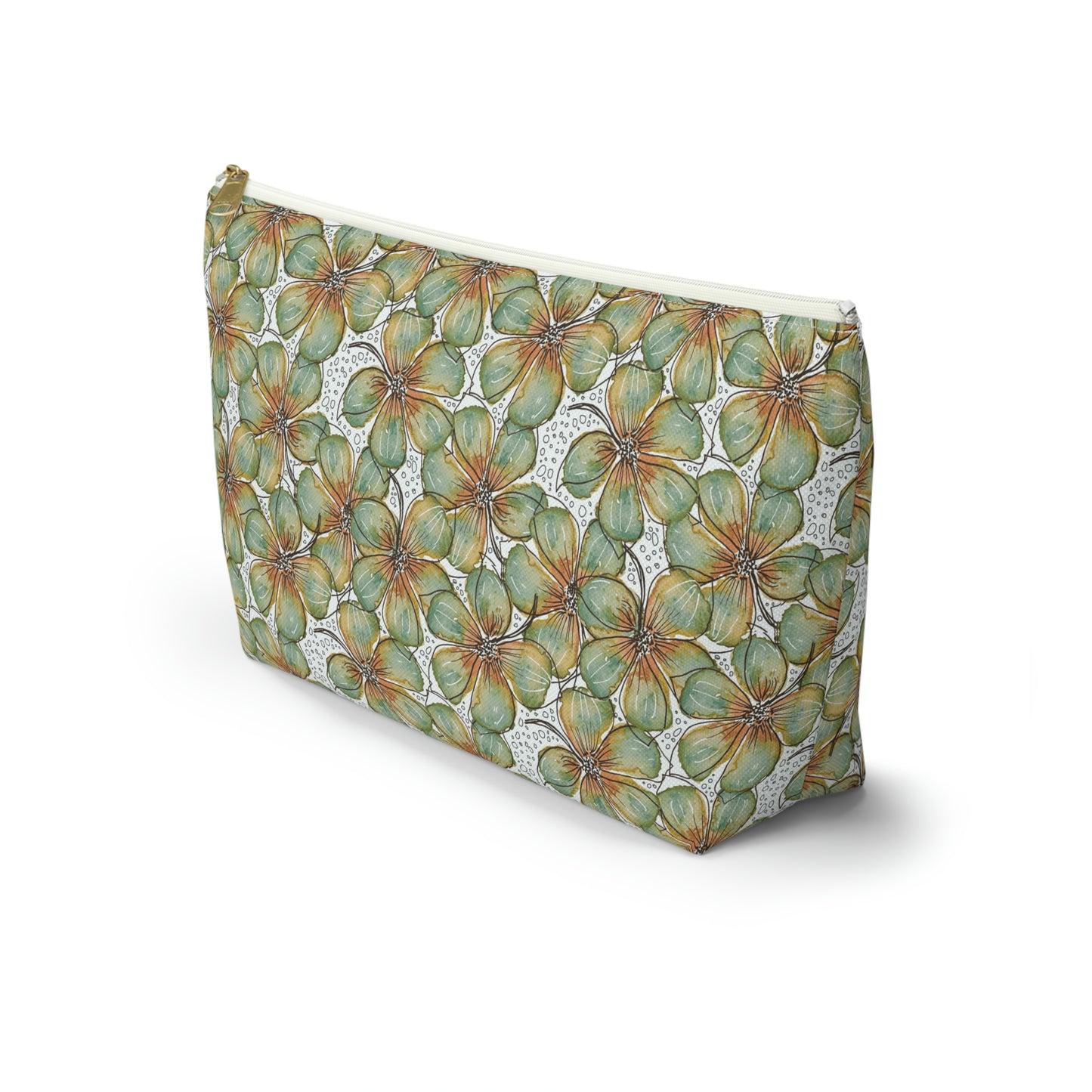 Accessory Pouch Watercolor Petals