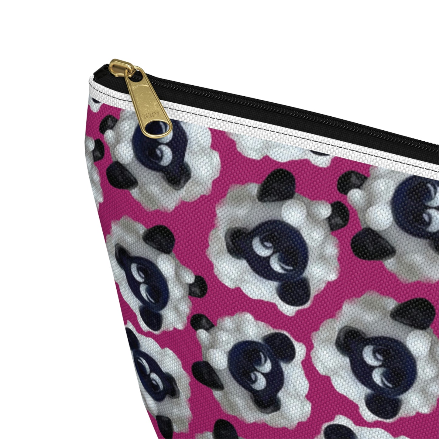 Accessory Pouch Sheep with Bright Pink Background