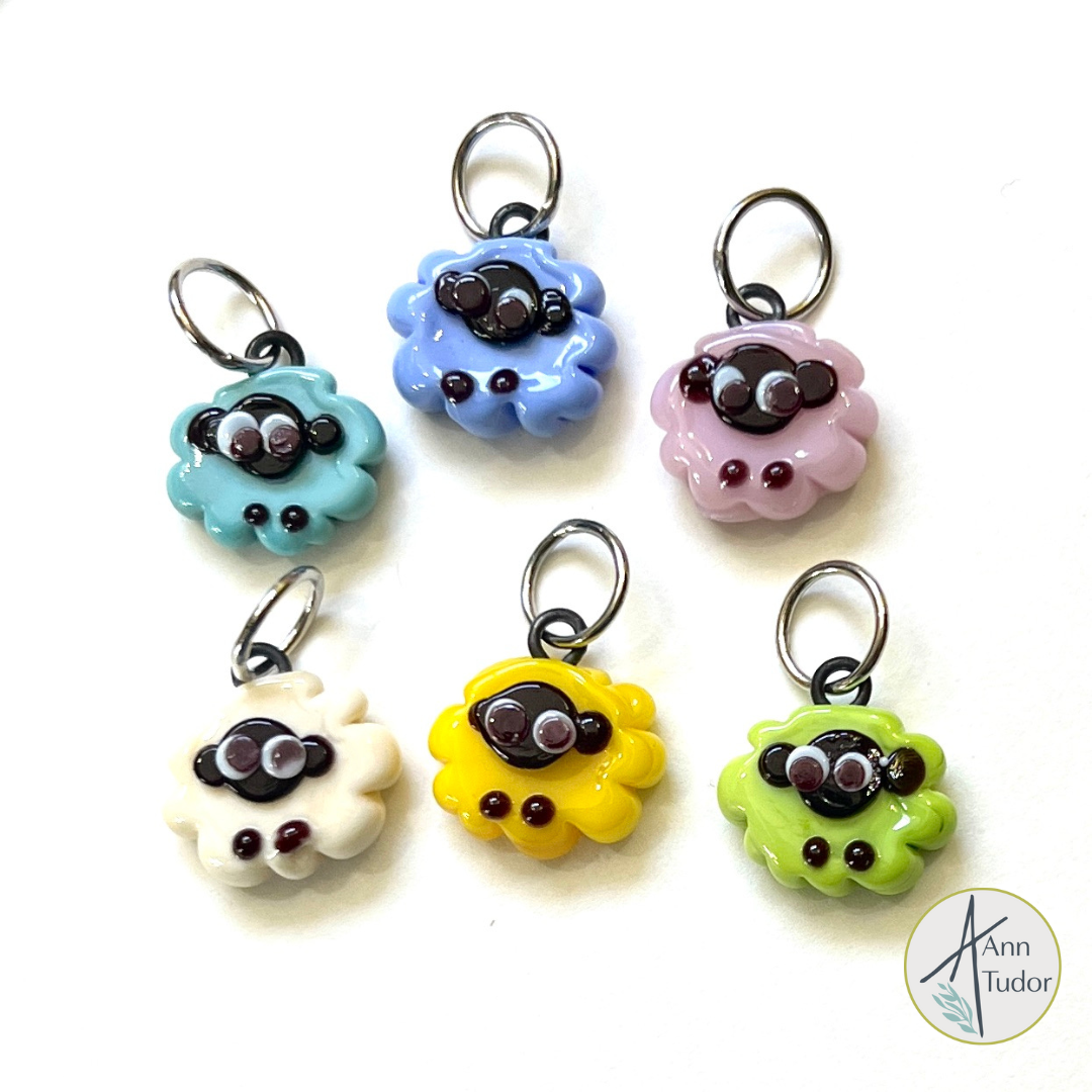 Sheep - Beige/Cream Stitch Marker