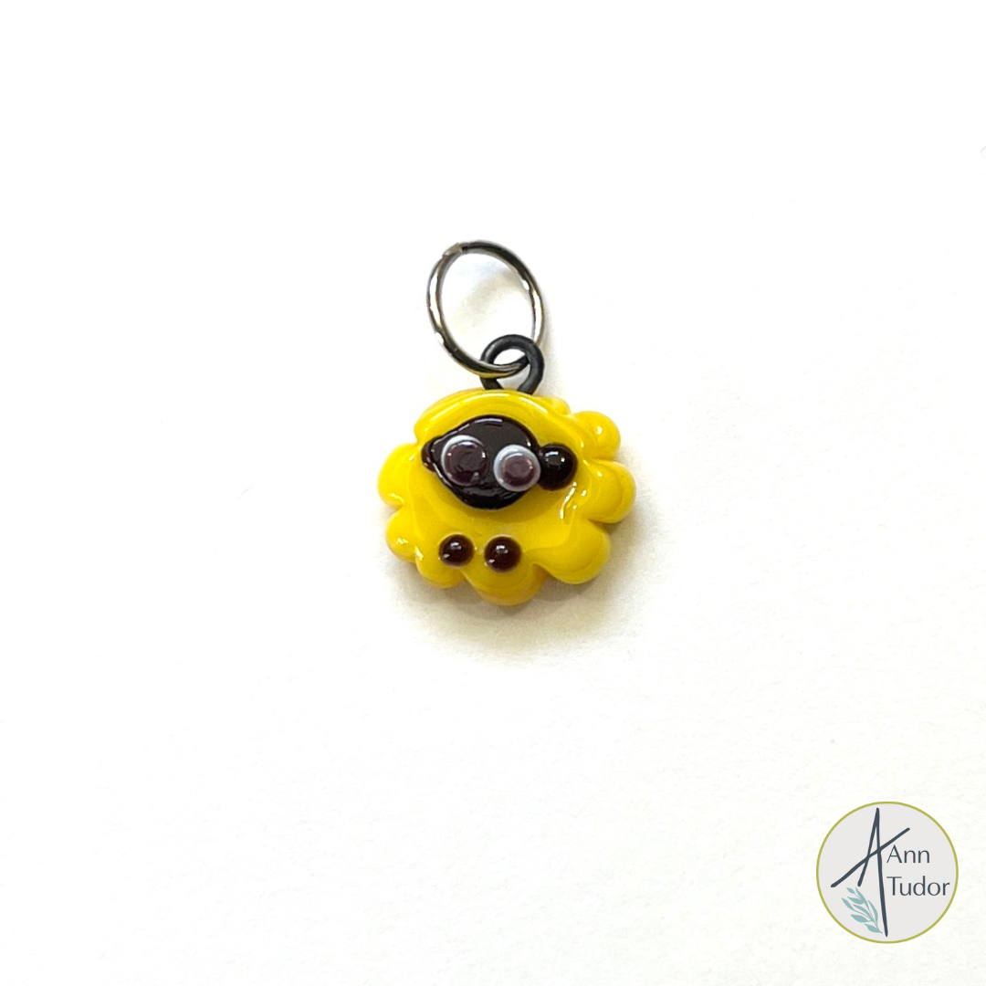 Sheep - Yellow Stitch Marker