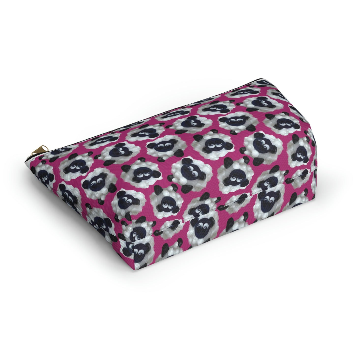 Accessory Pouch Sheep with Bright Pink Background