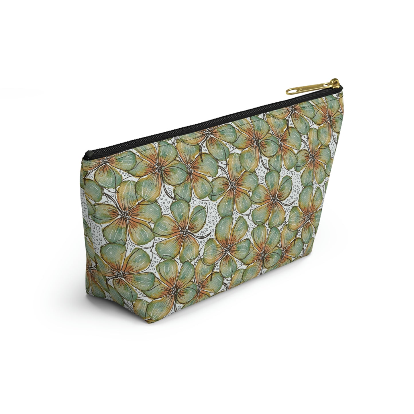 Accessory Pouch Watercolor Petals