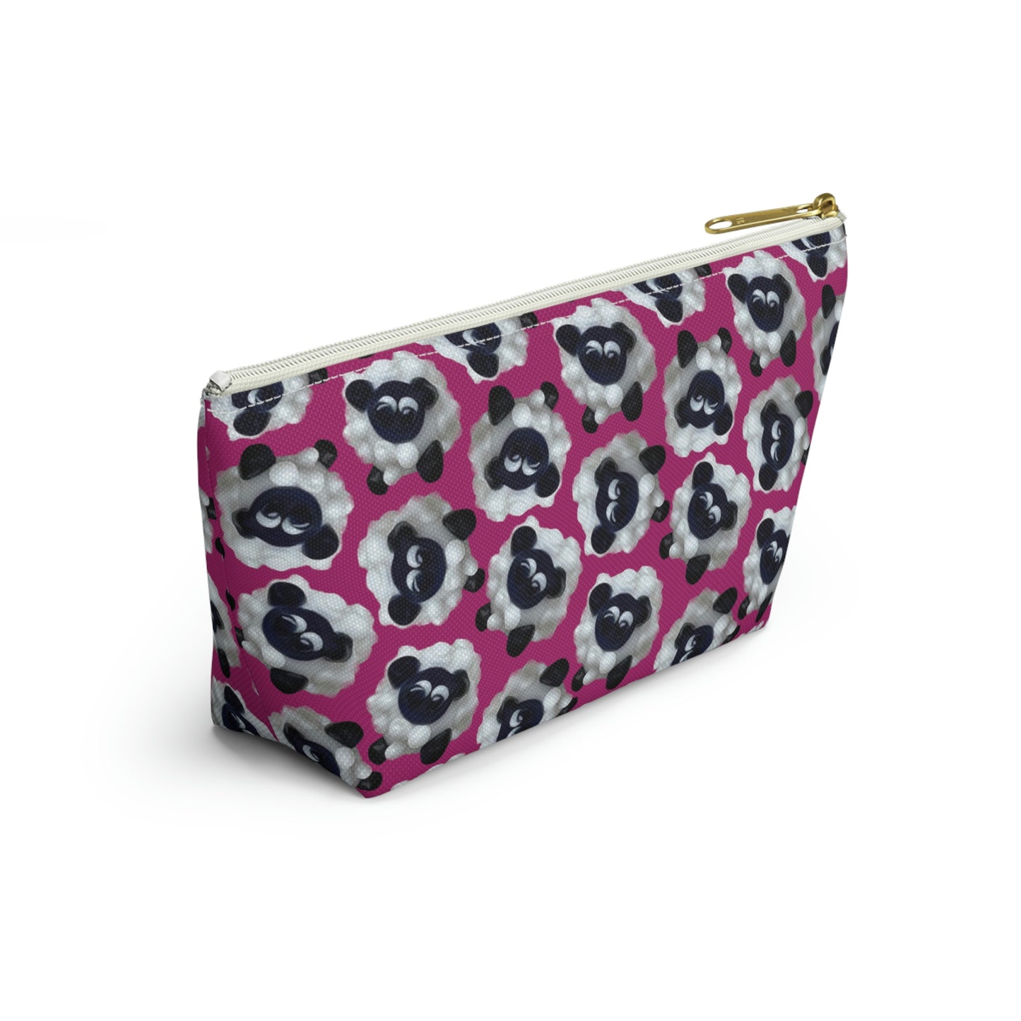 Accessory Pouch Sheep with Bright Pink Background
