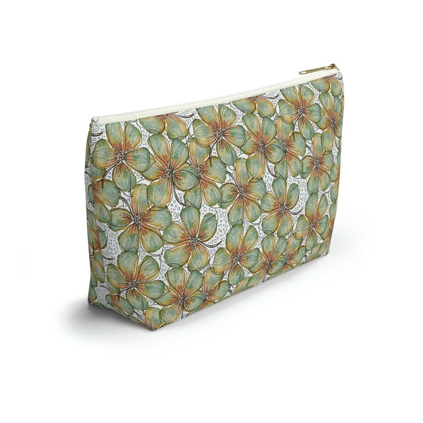 Accessory Pouch Watercolor Petals