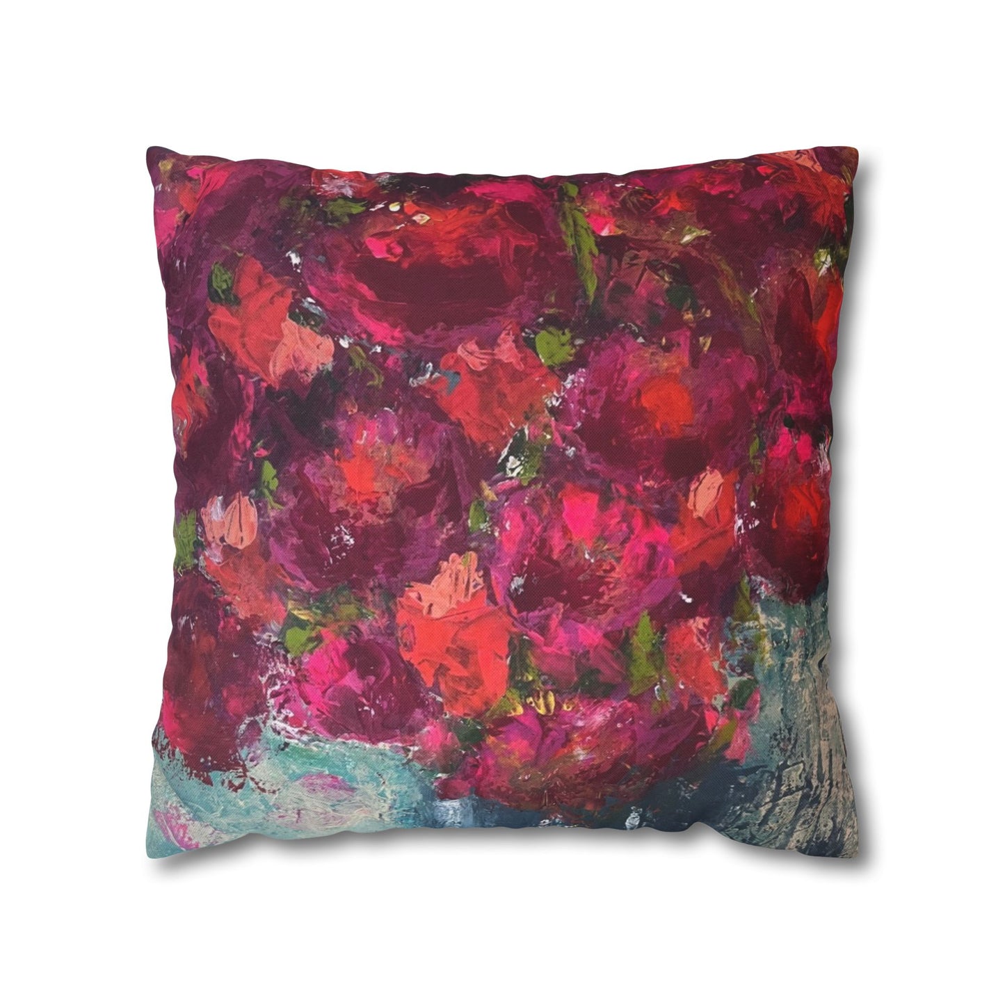 Square Pillowcase / Pillow Cover - Gathering Roses