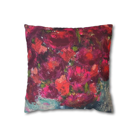Square Pillowcase / Pillow Cover - Gathering Roses