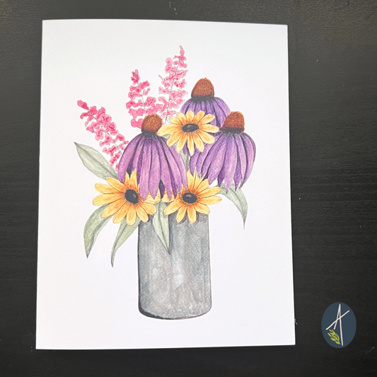 Coneflower Vase Notecard