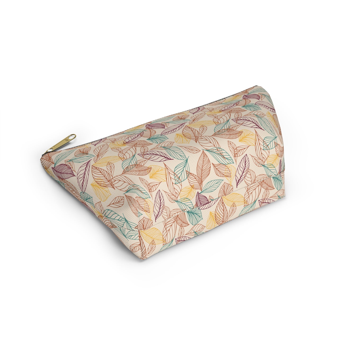 Accessory Pouch in Fall Leaf Lines Pattern