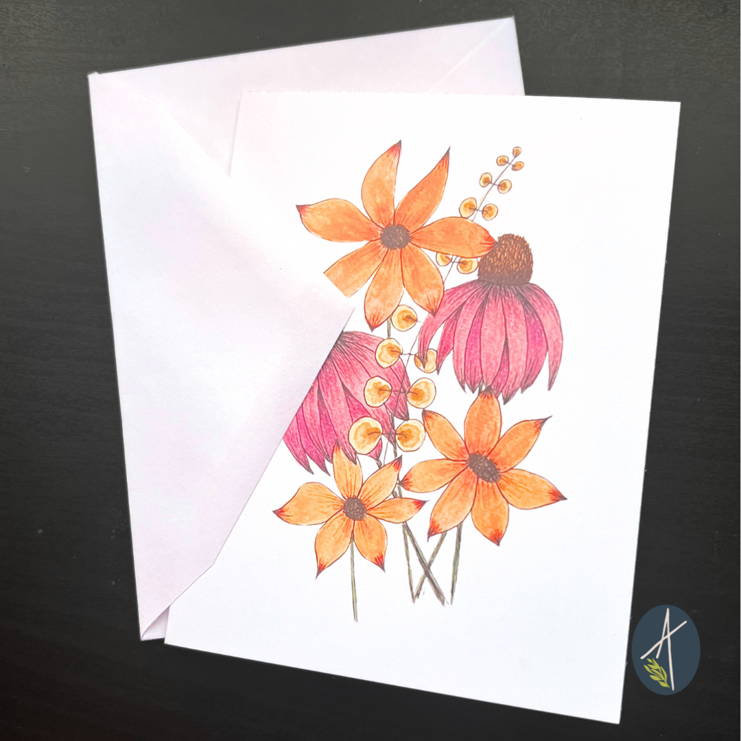 Daisies & Coneflowers Notecard