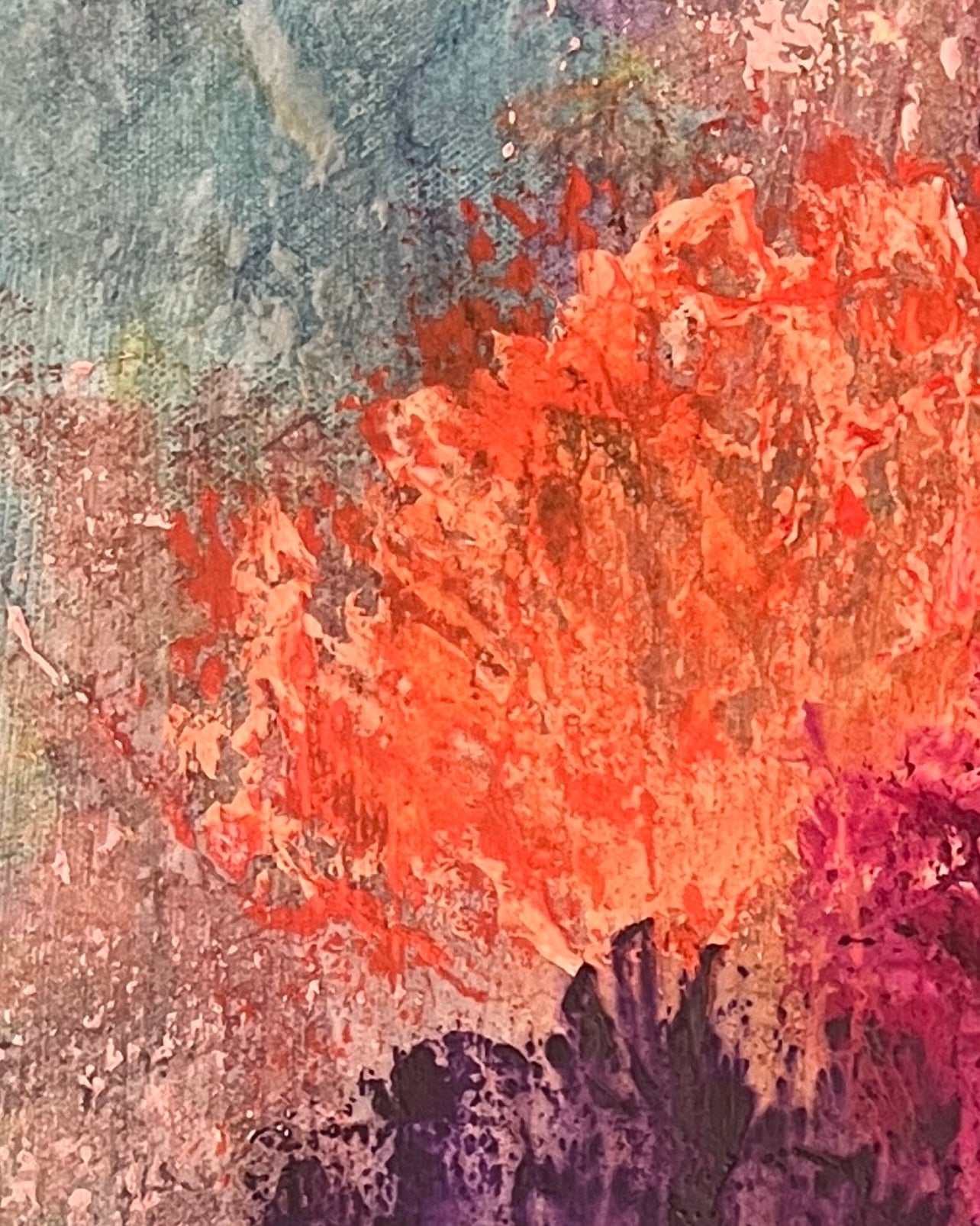 Through The Tears — Original Mixed Media Floral Painting