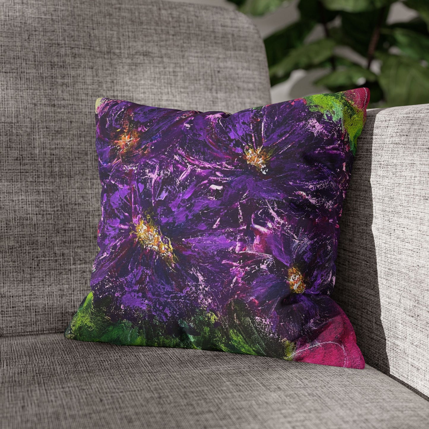 Square Pillowcase / Pillow Cover - Wild Amethyst