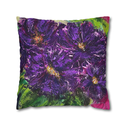 Square Pillowcase / Pillow Cover - Wild Amethyst
