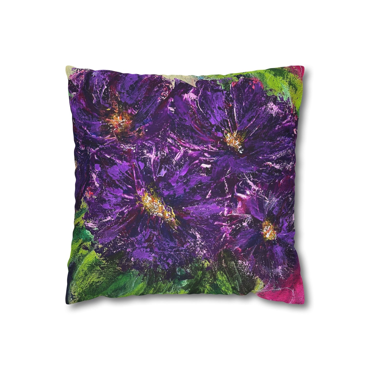 Square Pillowcase / Pillow Cover - Wild Amethyst