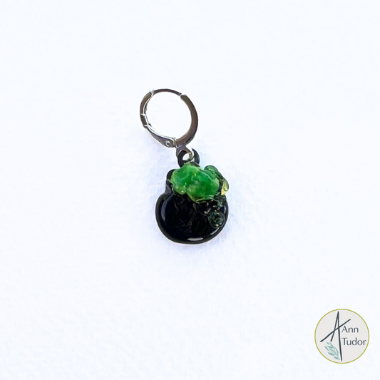 Cauldron Stitch Marker / Progress Keeper / Earring