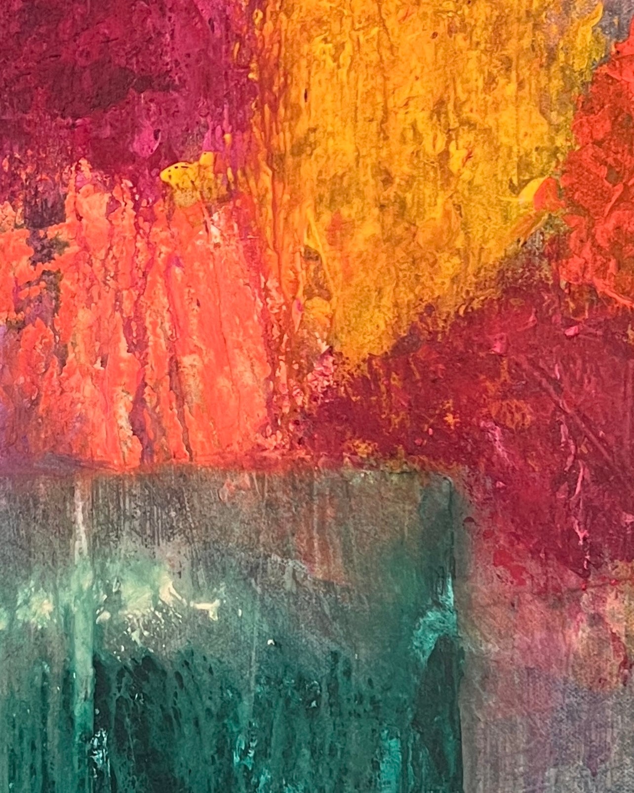 Through The Tears — Original Mixed Media Floral Painting