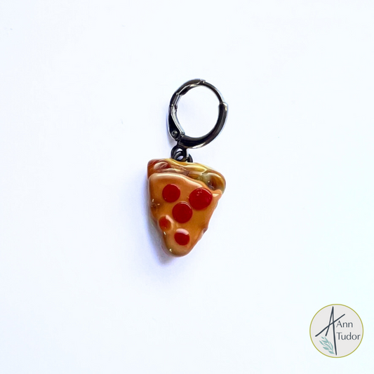 Slice of Pizza Stitch Marker / Progress Keeper / Earring